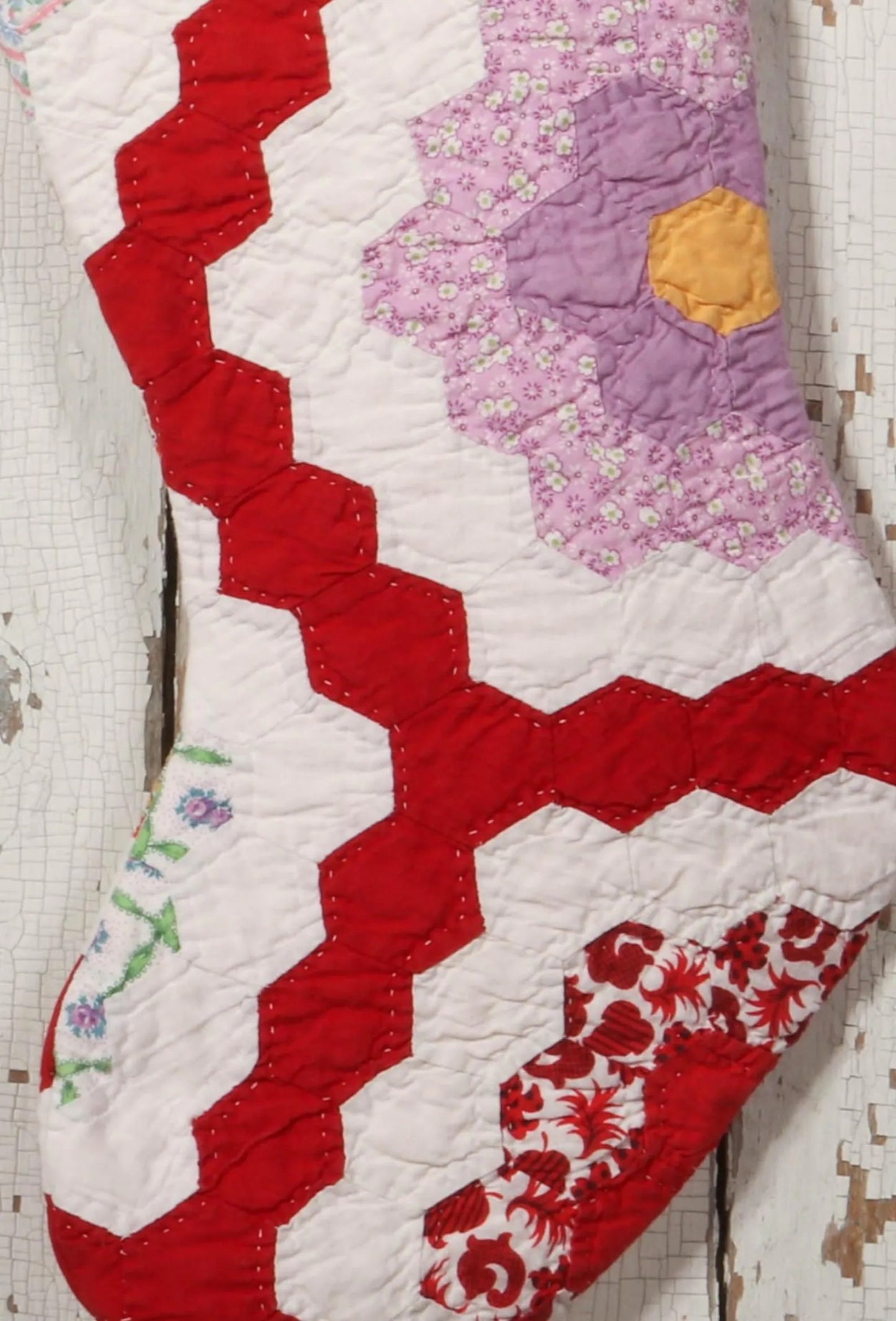 Vintage Quilt Stocking No. 4