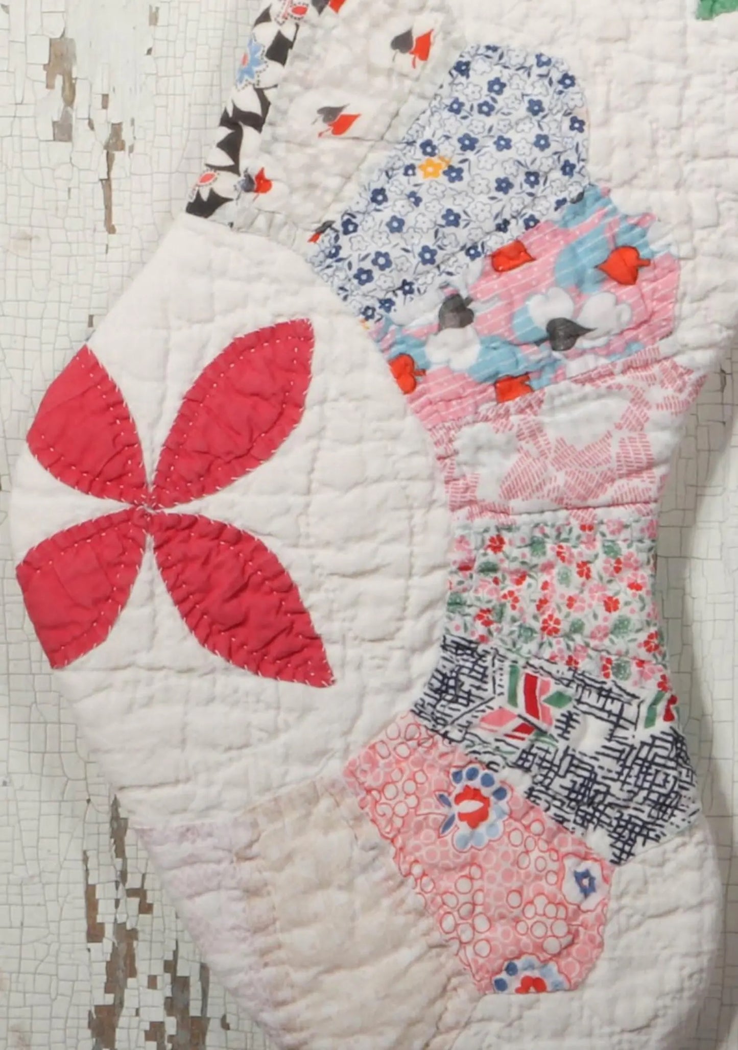 Vintage Quilt Stocking No. 1