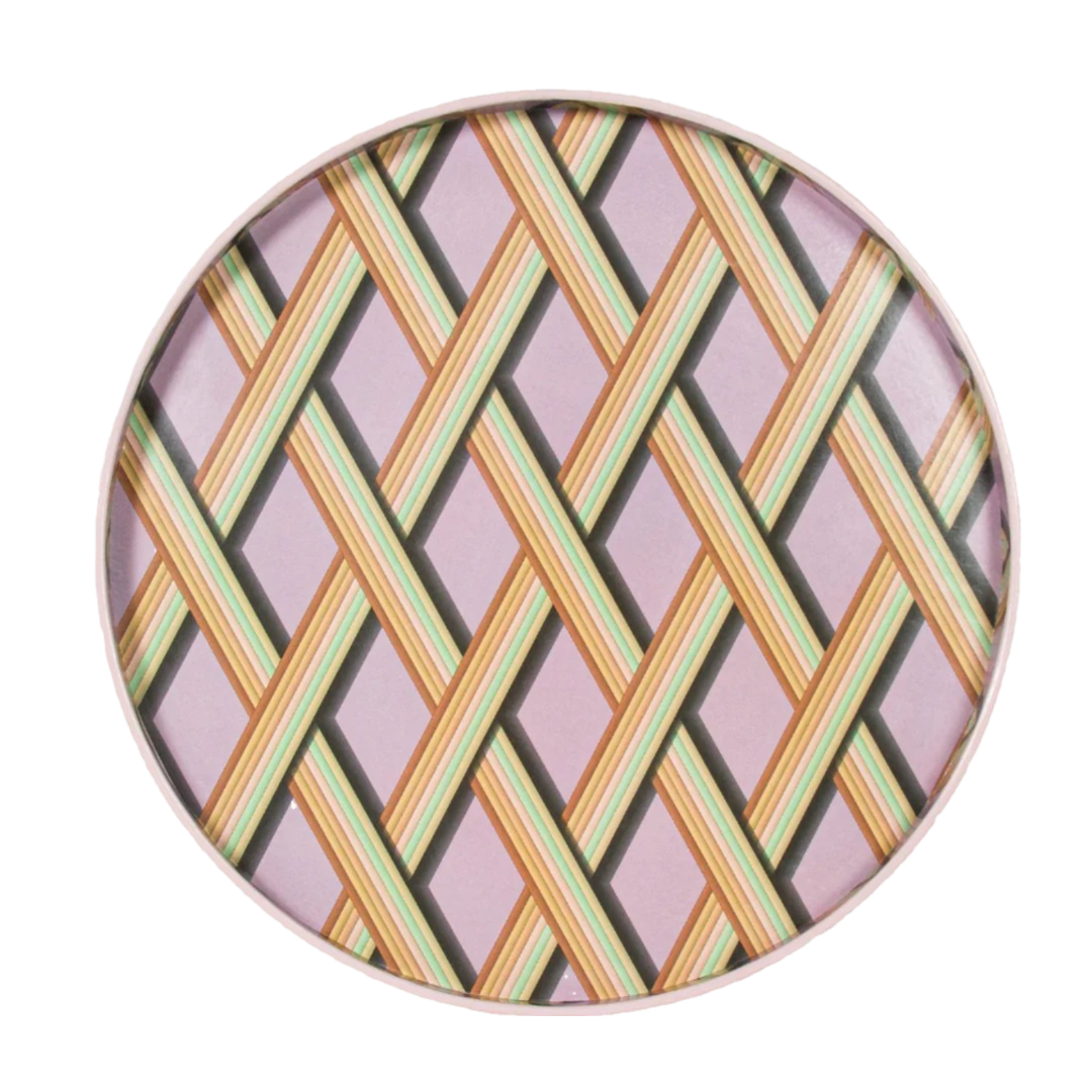 Trellis Work Tray - Mauve