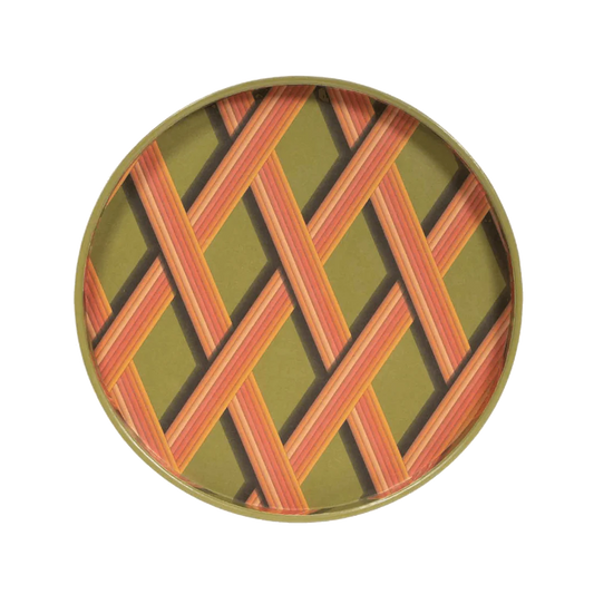 Trellis Work Tray - Bright Olive