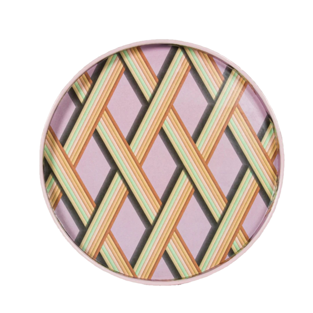 Trellis Work Tray - Mauve