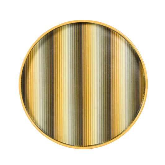 Undulating Stripe Tray - Yellow