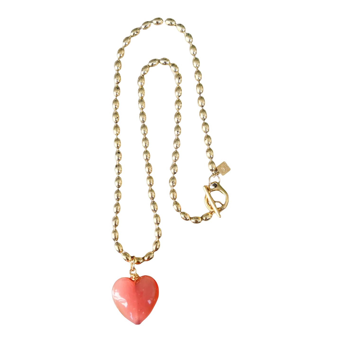 Bacio Murano Glass Heart Necklace