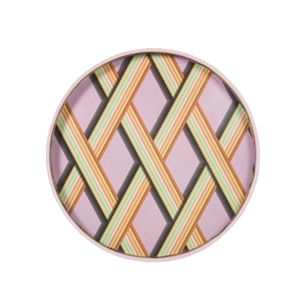 Trellis Work Tray - Mauve