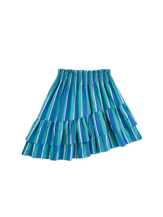 Striped Woven Midi Skirt
