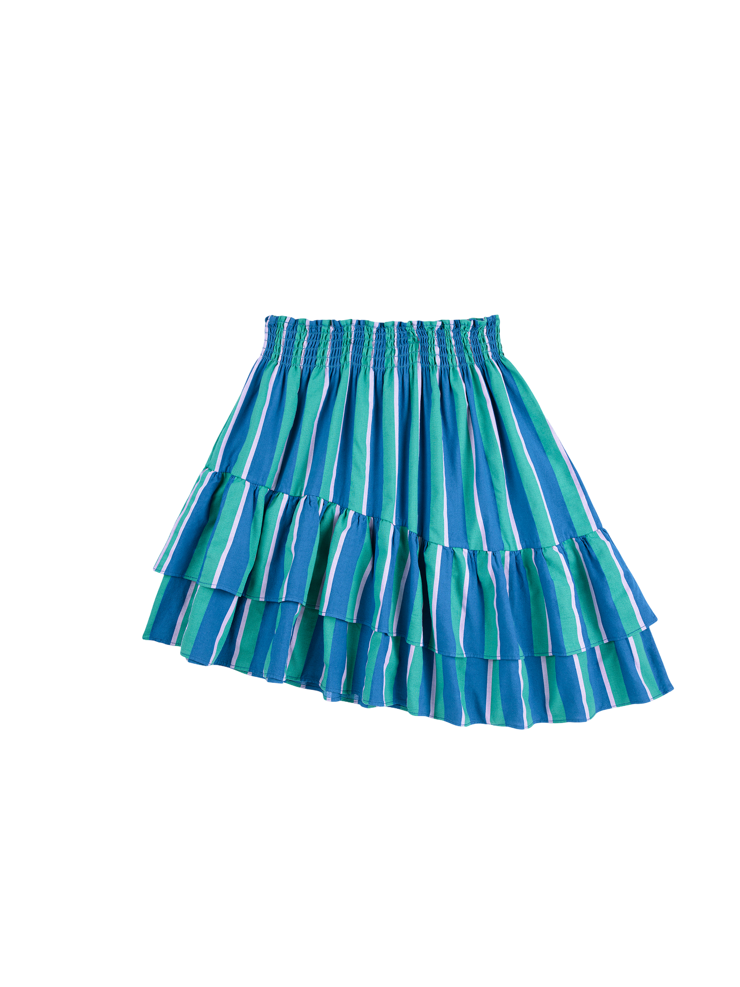 Striped Woven Midi Skirt
