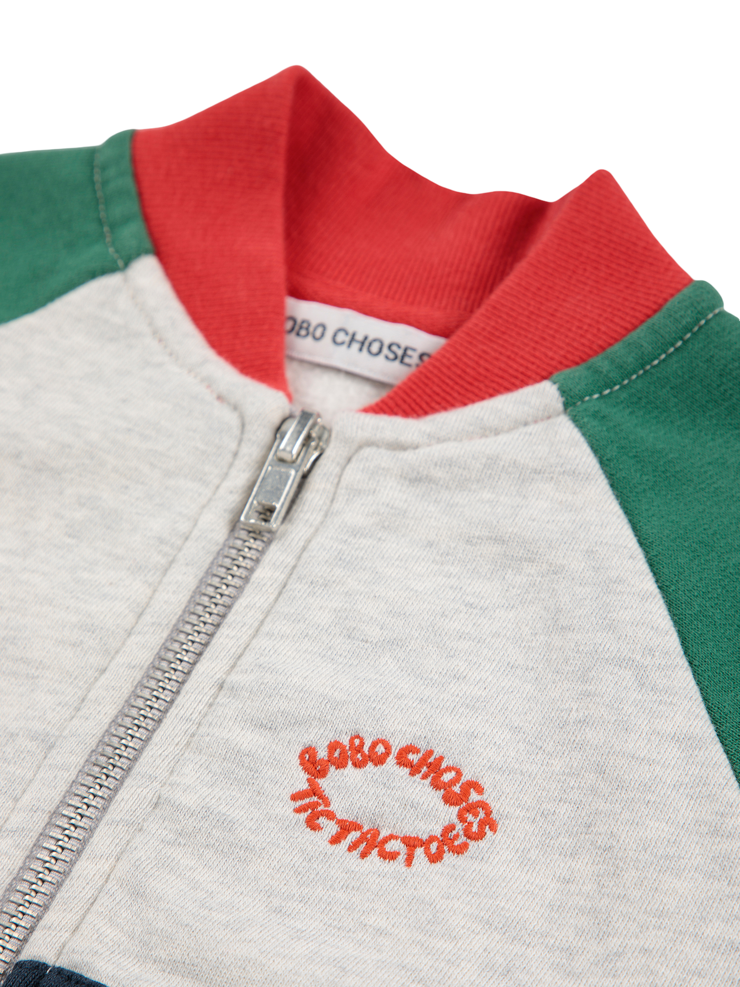 Tic Tac Toe Color Block Zipped Sweatshirt