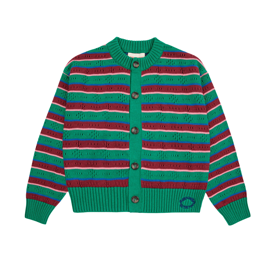 Tic Tac Toe Striped Cardigan