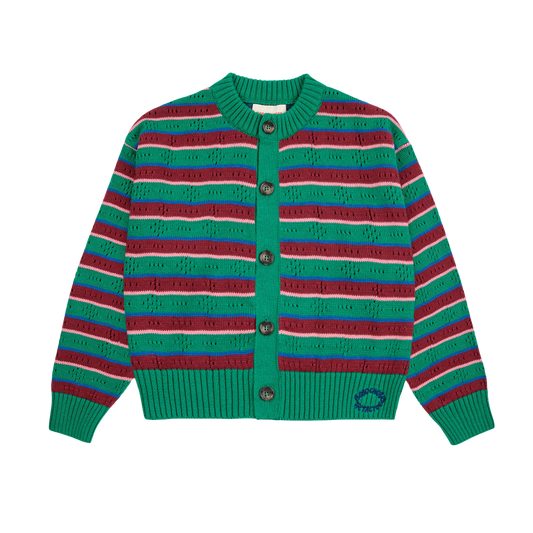 Tic Tac Toe Striped Cardigan