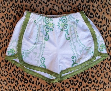 Embroidered Italian Dolphin Shorts - One of a Kind