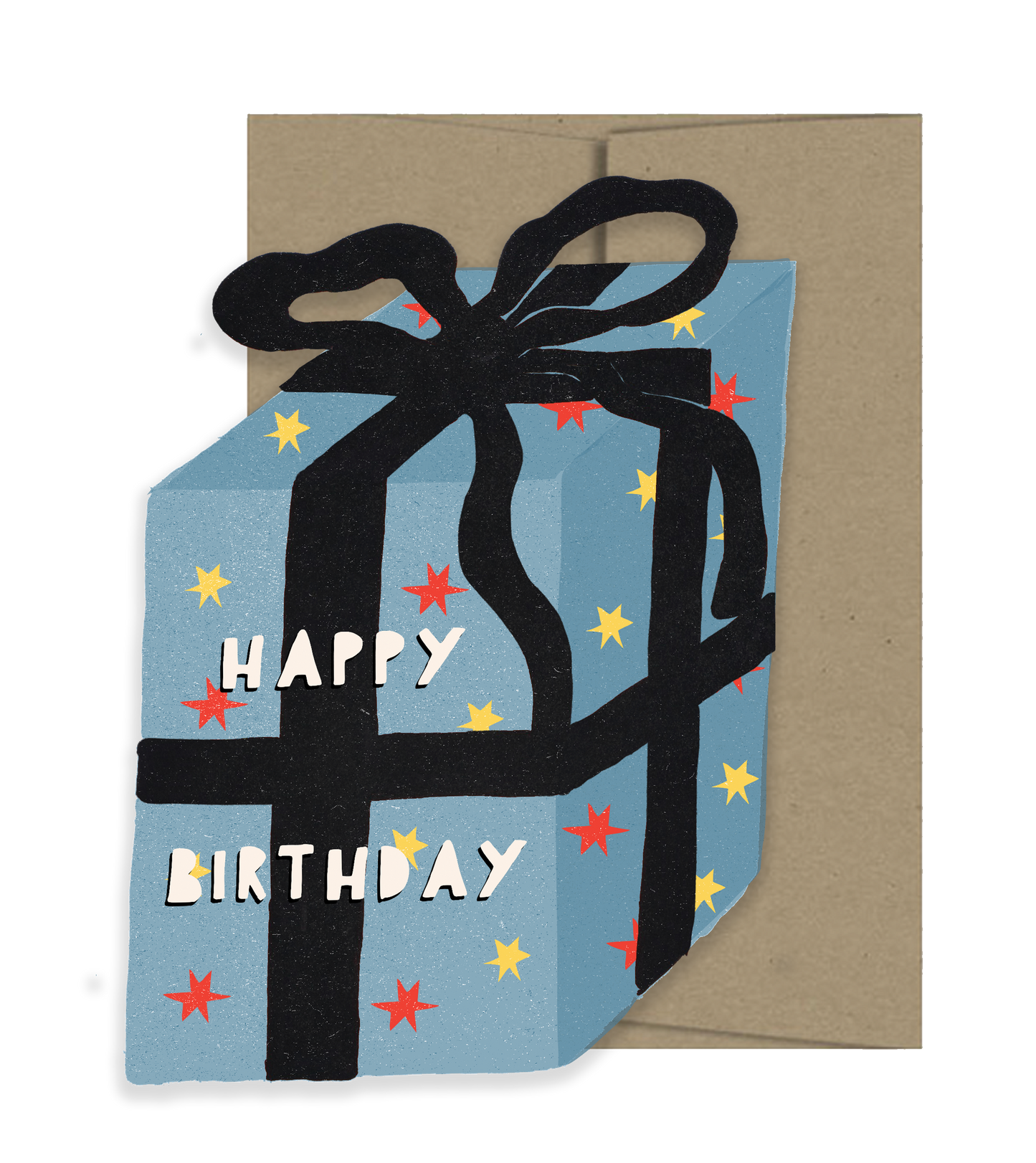 Blue Gift Birthday Collection Die Cut Card