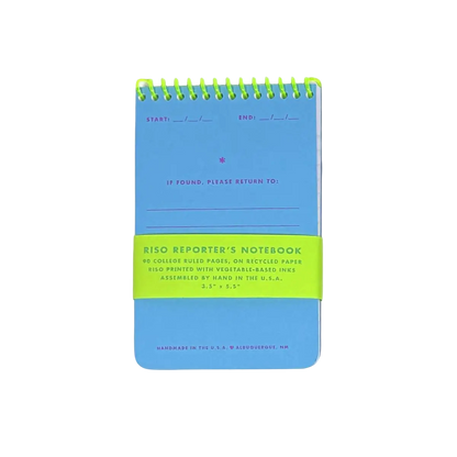 Risograph Reporter's Notebook