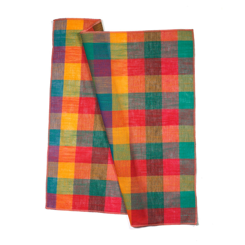 Rainbow Plaid Napkins - Set of 4