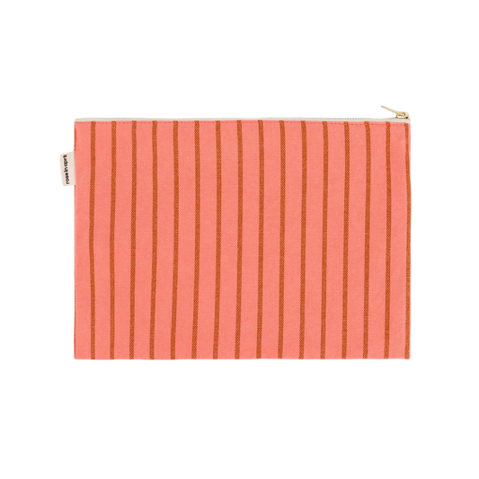 Large Zip Pouch - Tennis Stripes