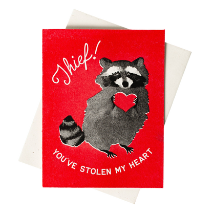 You've Stolen My Heart Risograph Card