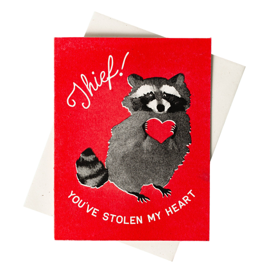 You've Stolen My Heart Risograph Card