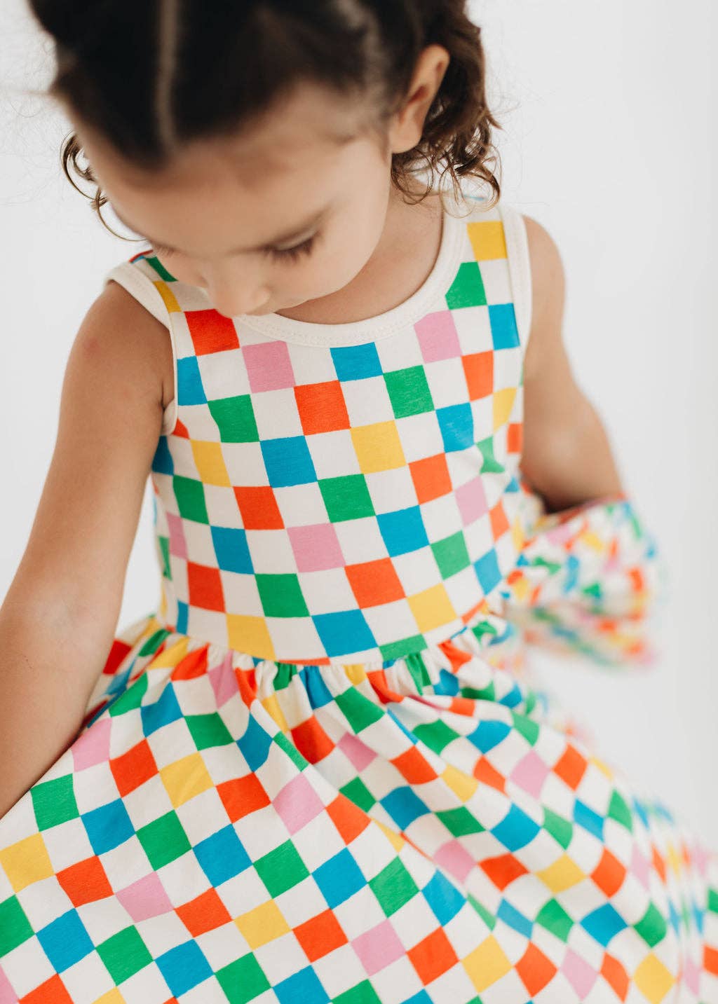 Sleeveless Twirl Dress - Party Checkers