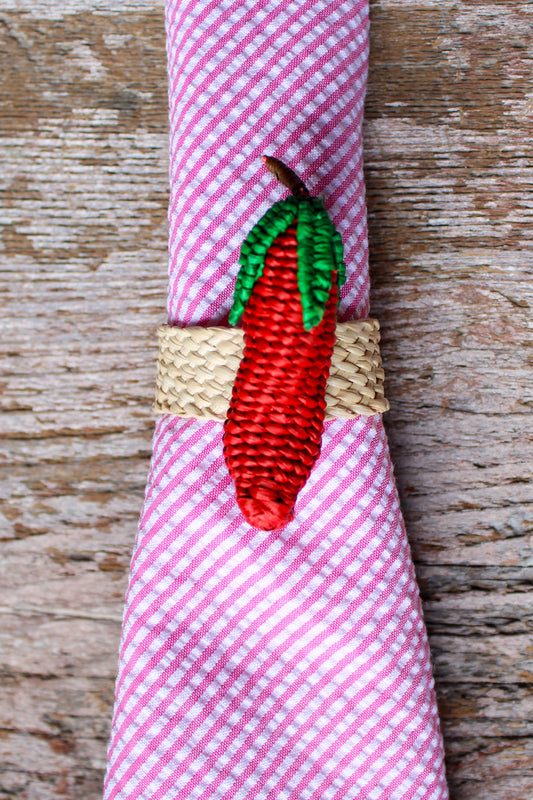 Woven Napkin Ring - Chili