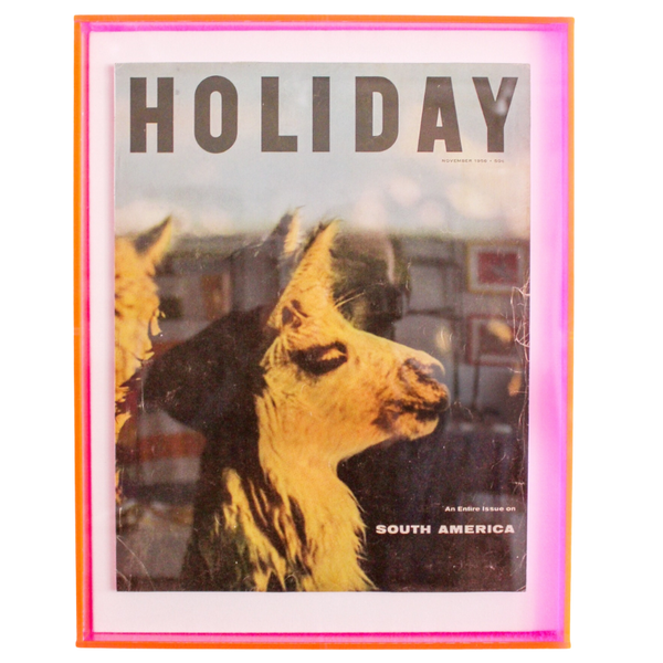 Framed Holiday Magazine Cover - November 1956 "South America (Alpaca)"
