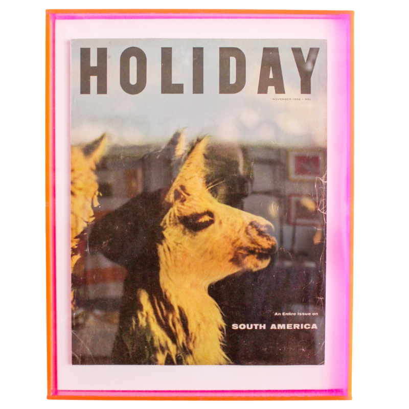 Framed Holiday Magazine Cover - November 1956 "South America (Alpaca)"