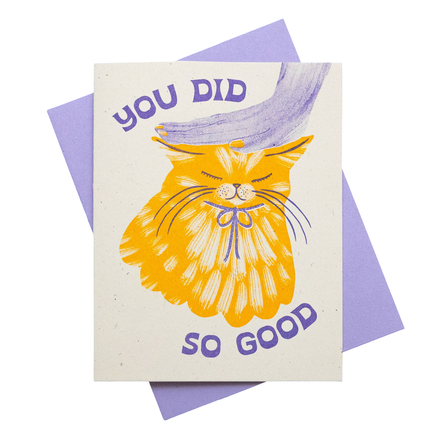 You Did So Good Cat Risograph Card