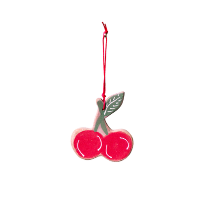 Ceramic Cherry Ornament  