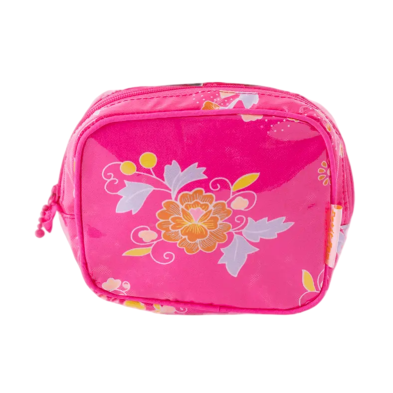Square Zip Pouch - Polska Pink