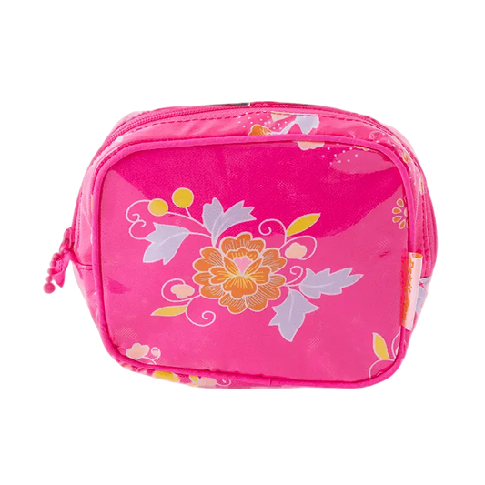 Square Zip Pouch - Polska Pink