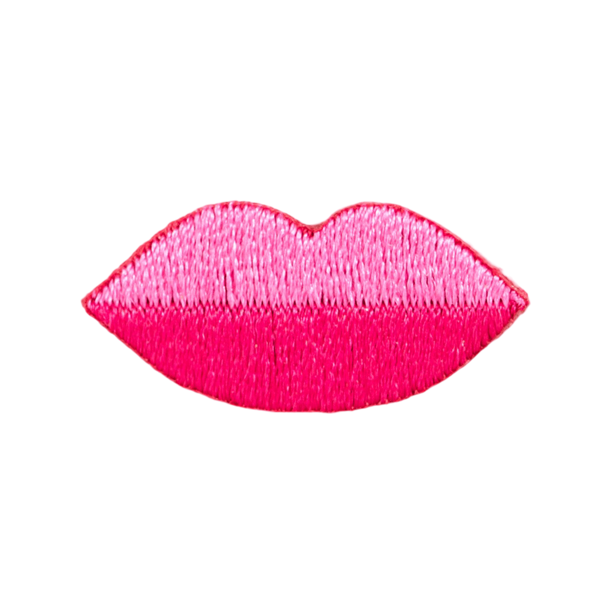 Pink Lips Embroidered Sticker Patch
