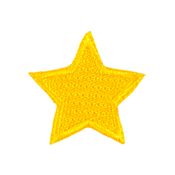 Gold Star Embroidered Sticker Patch