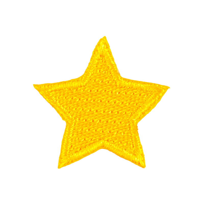 Gold Star Embroidered Sticker Patch