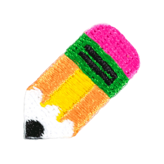 Pencil Embroidered Sticker Patch