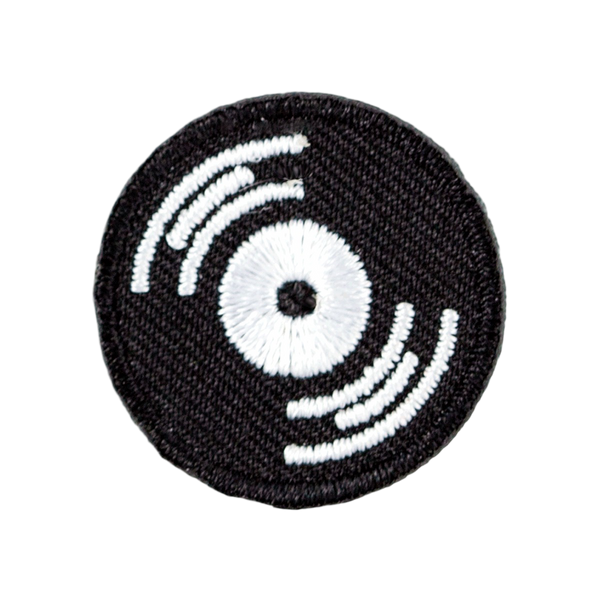 Record Embroidered Sticker Patch