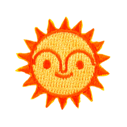 Sun Embroidered Sticker Patch