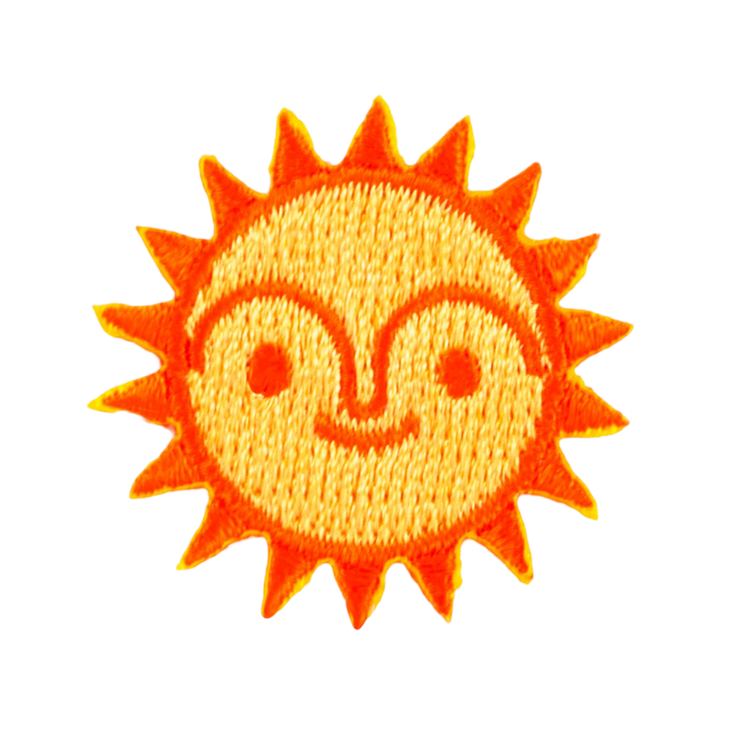 Sun Embroidered Sticker Patch