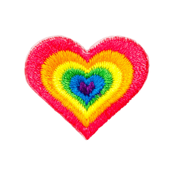 Rainbow Heart Embroidered Sticker Patch