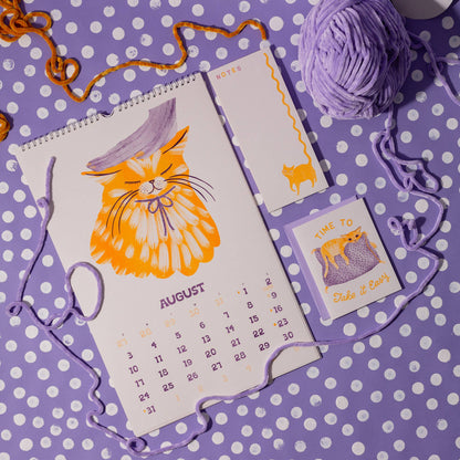 Time to Take it Easy Risograph Card