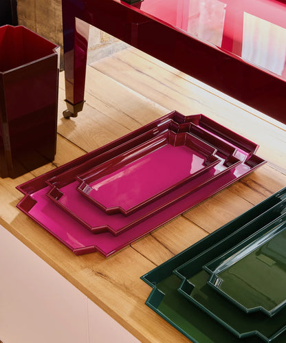 Jean Tray - Bordeaux Red/Fuchsia Pink
