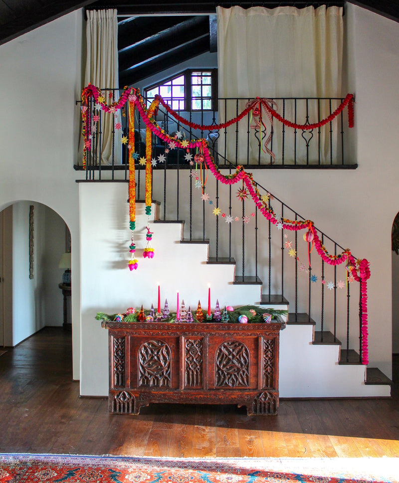 Golden Rainbow Pom Pom Garland