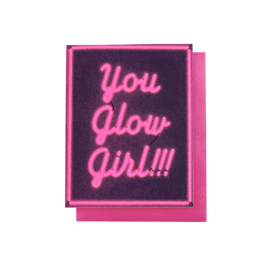 You Glow Girl Risograph Card