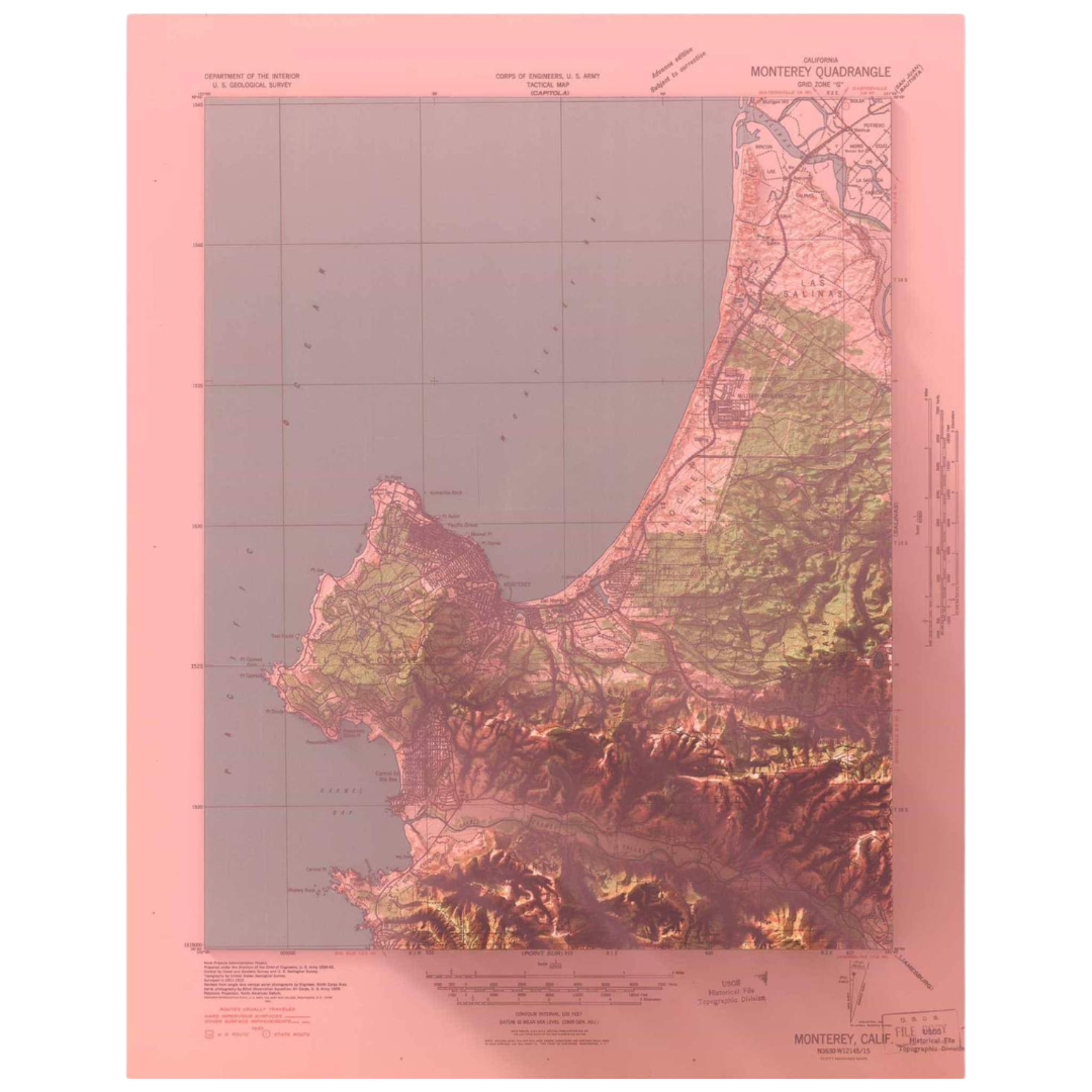 1941 Monterey Map Print