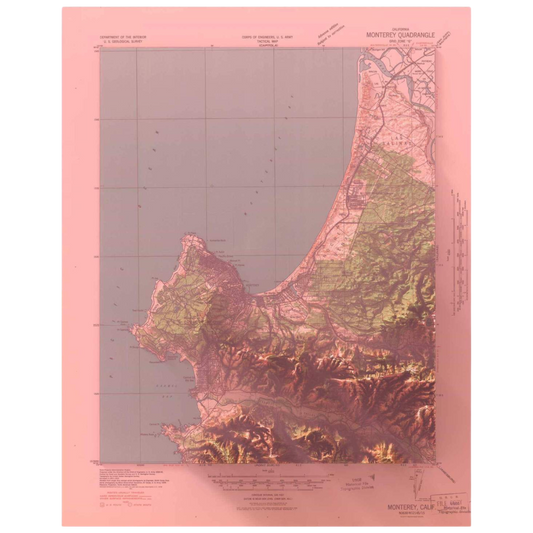 1941 Monterey Map Print