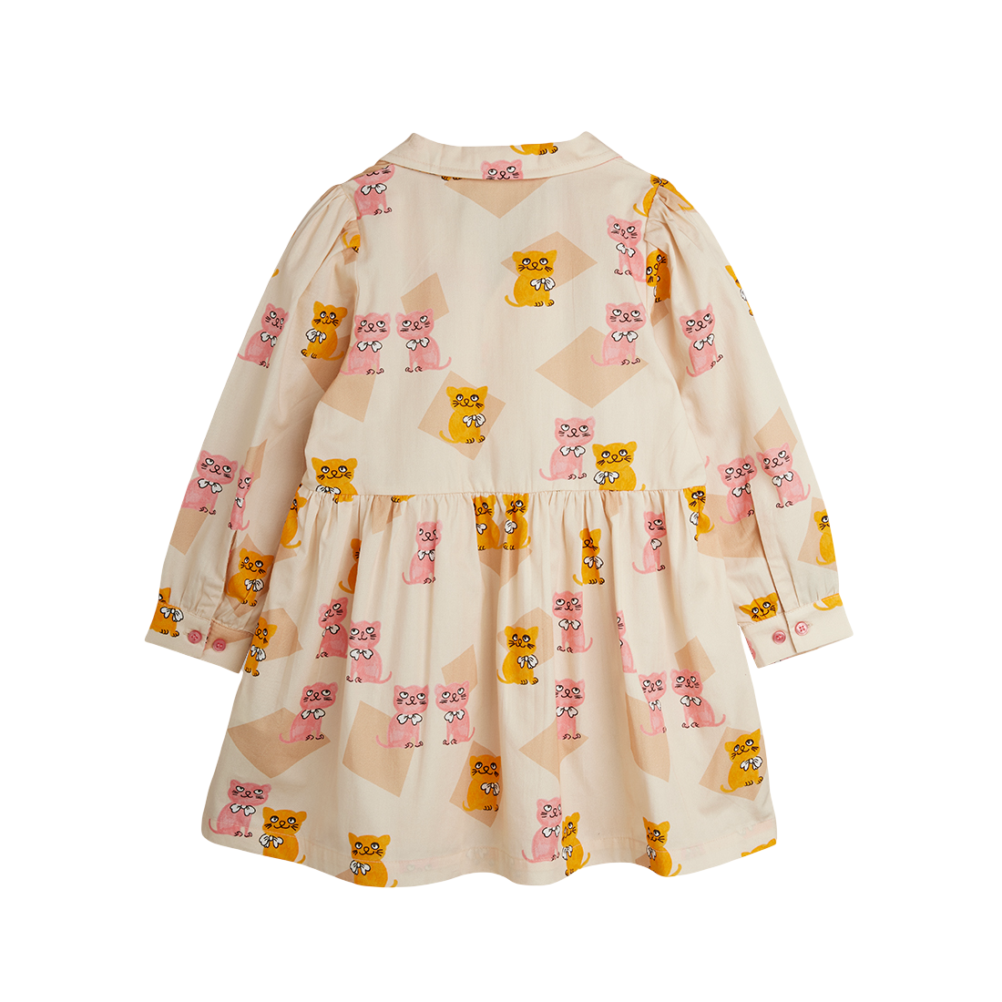 Kittens Woven Long Sleeve Dress