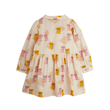 Kittens Woven Long Sleeve Dress