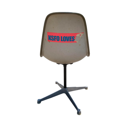 1960s Eames Swivel Desk Chair in Purple Fabric
