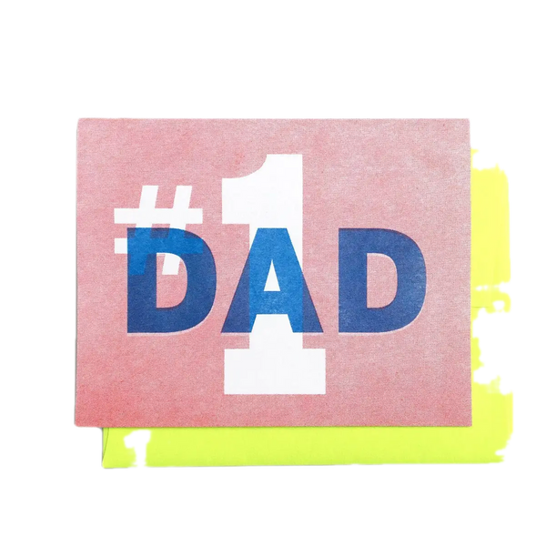 #1 Dad - Risograph Card