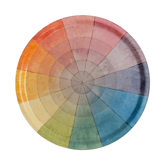 Birchwood Round Tray - Vintage Colour Wheel