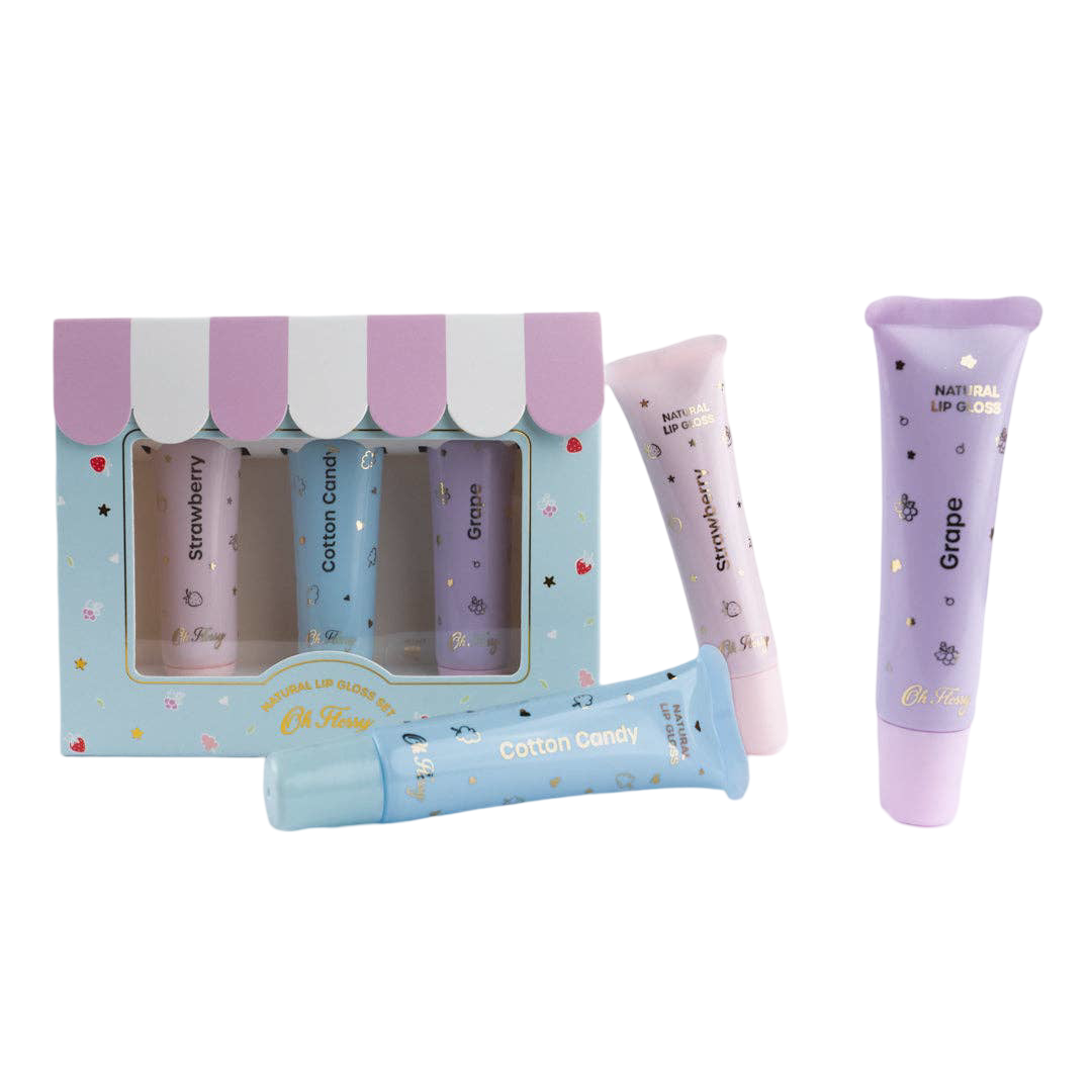 Natural Lip Gloss - Set of 3