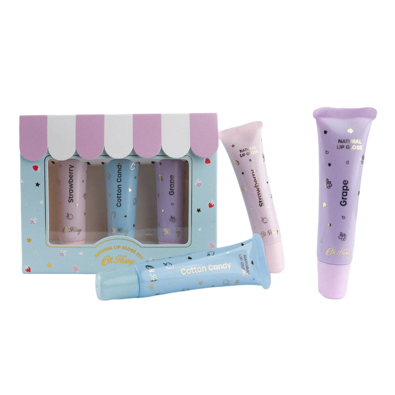 Natural Lip Gloss - Set of 3
