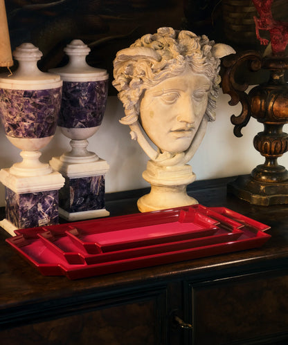 Jean Tray - Bordeaux Red/Fuchsia Pink